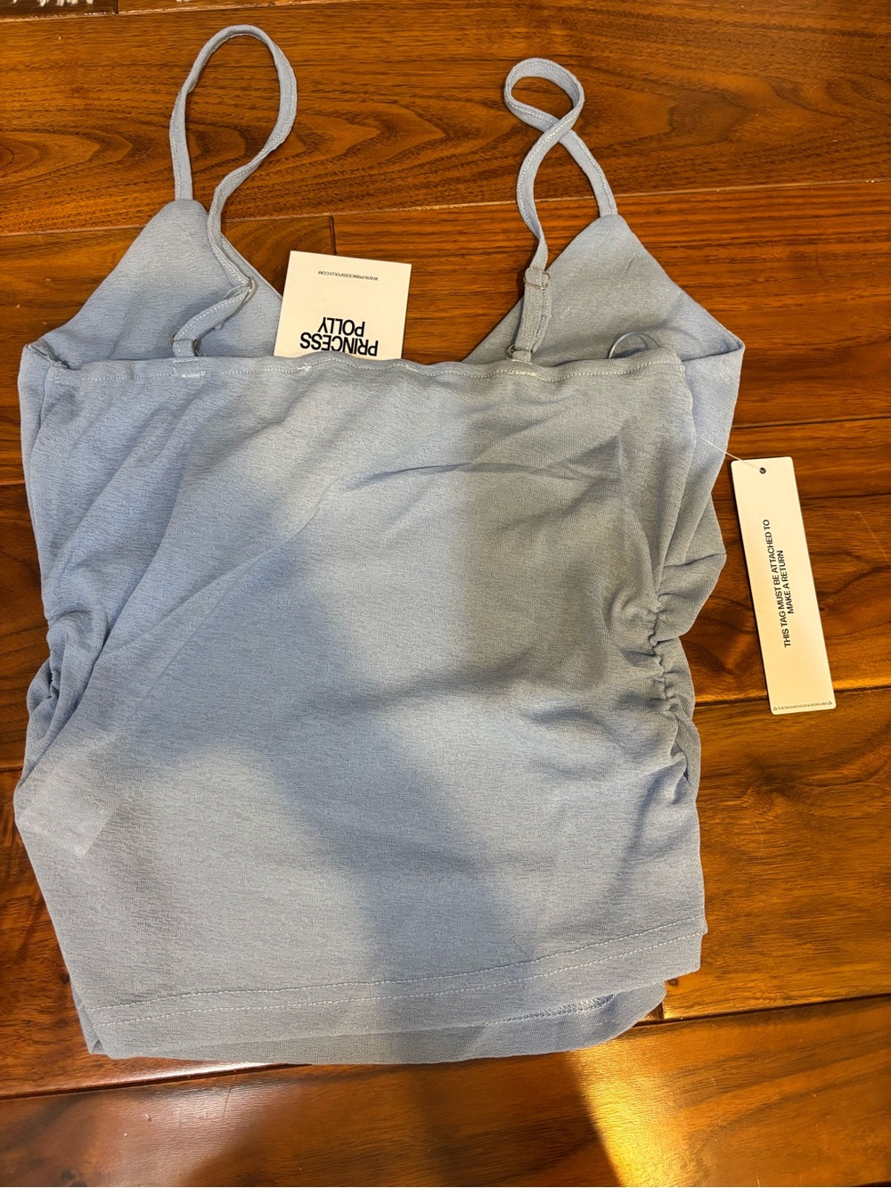 Princess Polly Powder Blue Cami with Spaghetti Straps - Picture 3 of 3